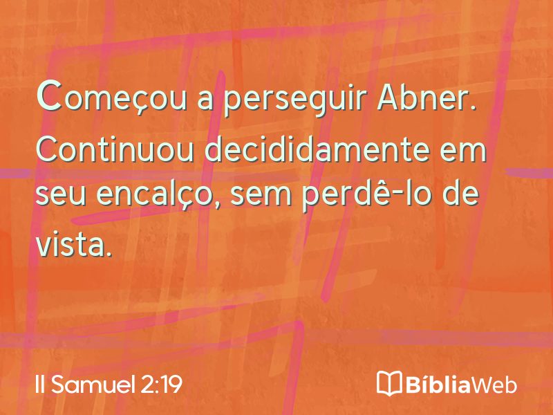 II Samuel 2:19 em imagem para compartilhar