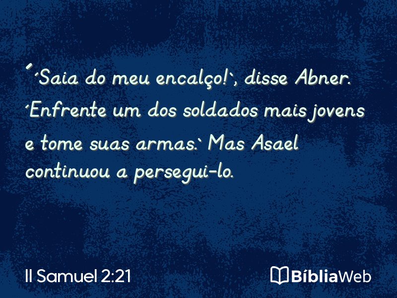 II Samuel 2:21 em imagem para compartilhar