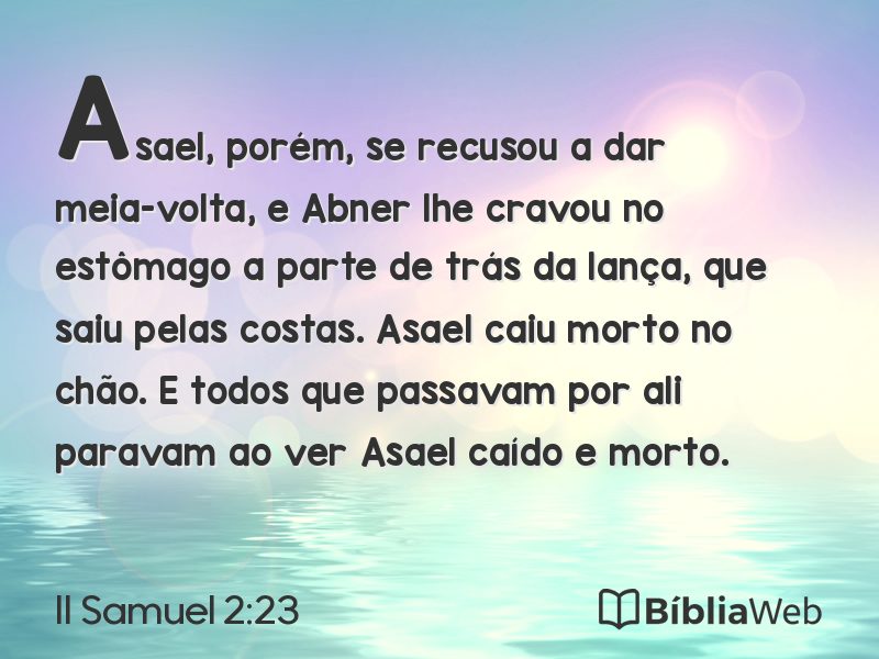 II Samuel 2:23 em imagem para compartilhar