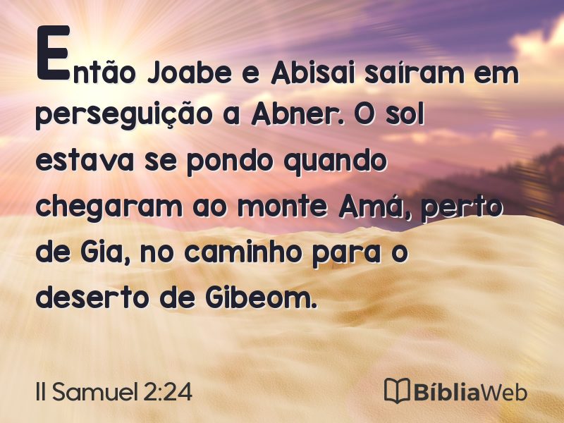 II Samuel 2:24 em imagem para compartilhar