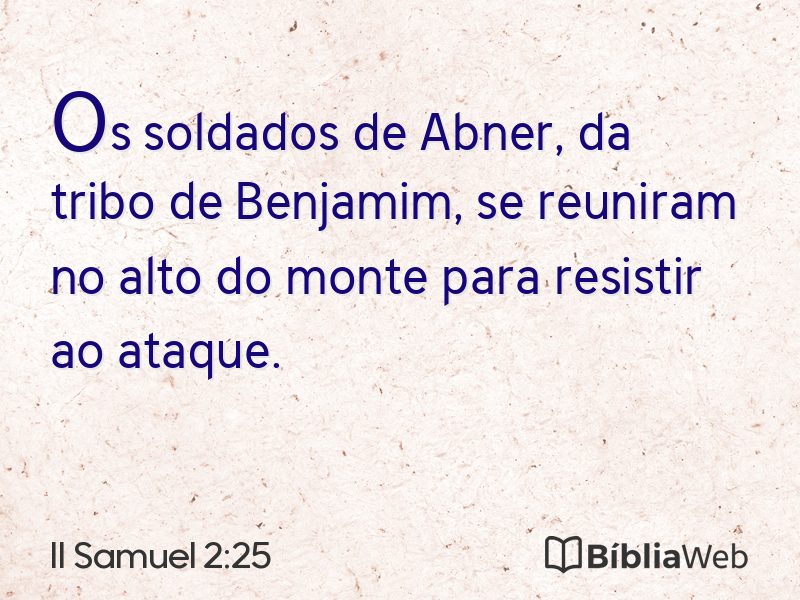 II Samuel 2:25 em imagem para compartilhar