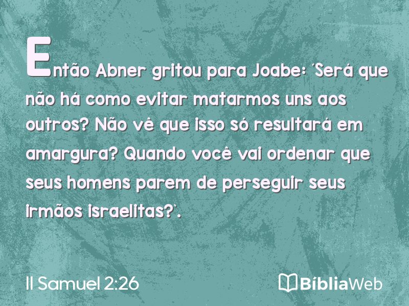 II Samuel 2:26 em imagem para compartilhar