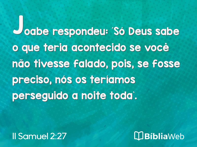 II Samuel 2:27 em imagem para compartilhar