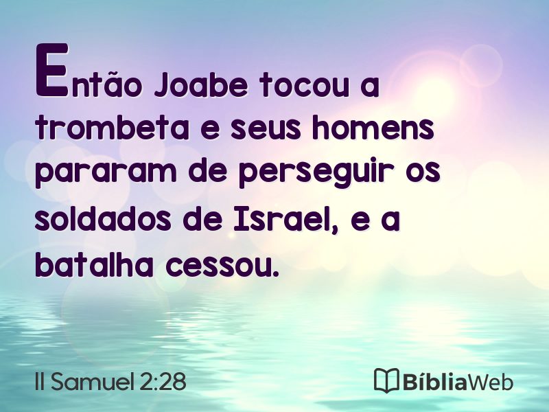 II Samuel 2:28 em imagem para compartilhar
