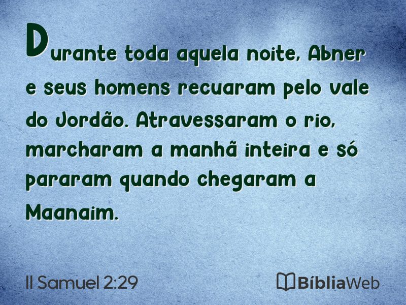 II Samuel 2:29 em imagem para compartilhar