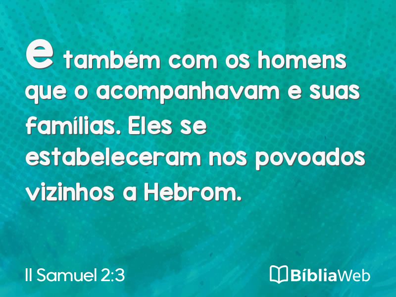 II Samuel 2:3 em imagem para compartilhar