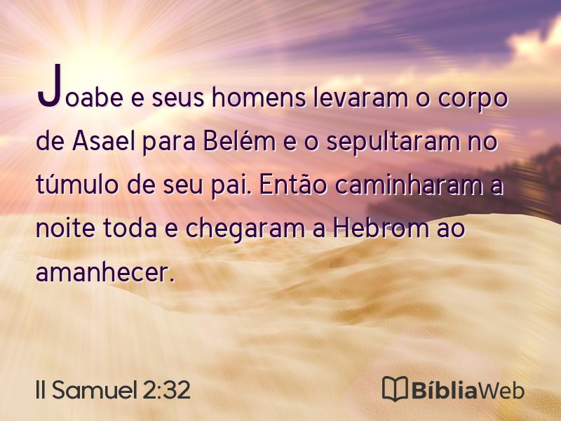 II Samuel 2:32 em imagem para compartilhar