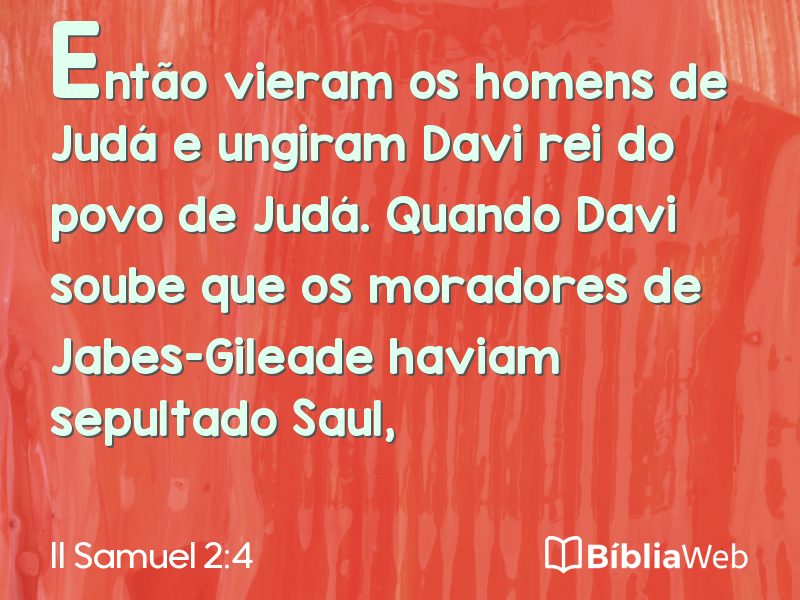 II Samuel 2:4 em imagem para compartilhar