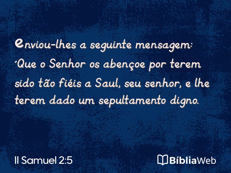 II Samuel 2:5 em imagem para compartilhar