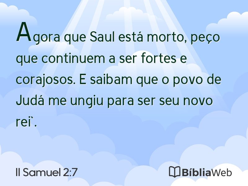 II Samuel 2:7 em imagem para compartilhar