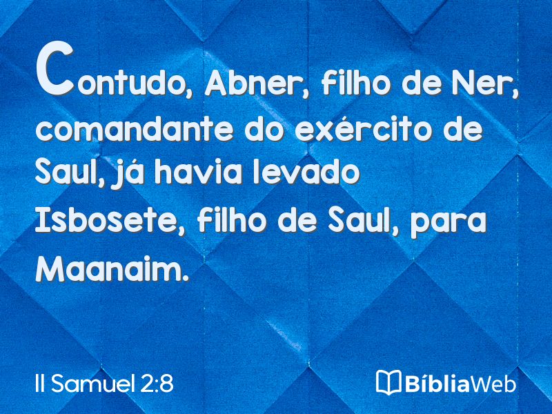 II Samuel 2:8 em imagem para compartilhar