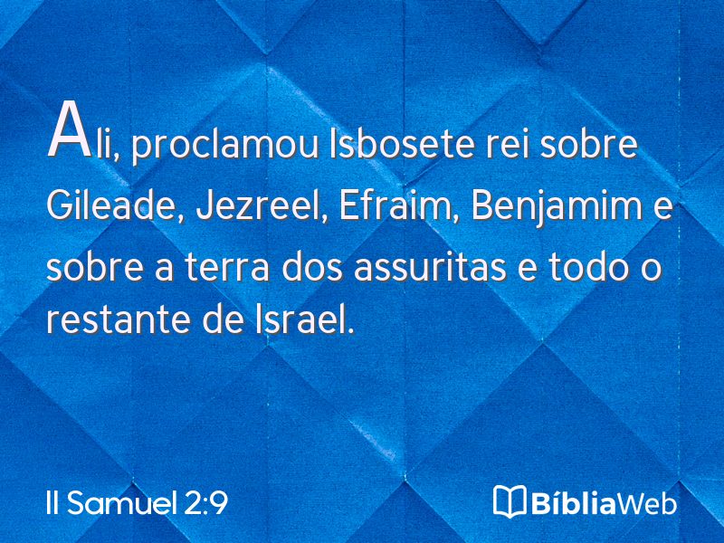 II Samuel 2:9 em imagem para compartilhar