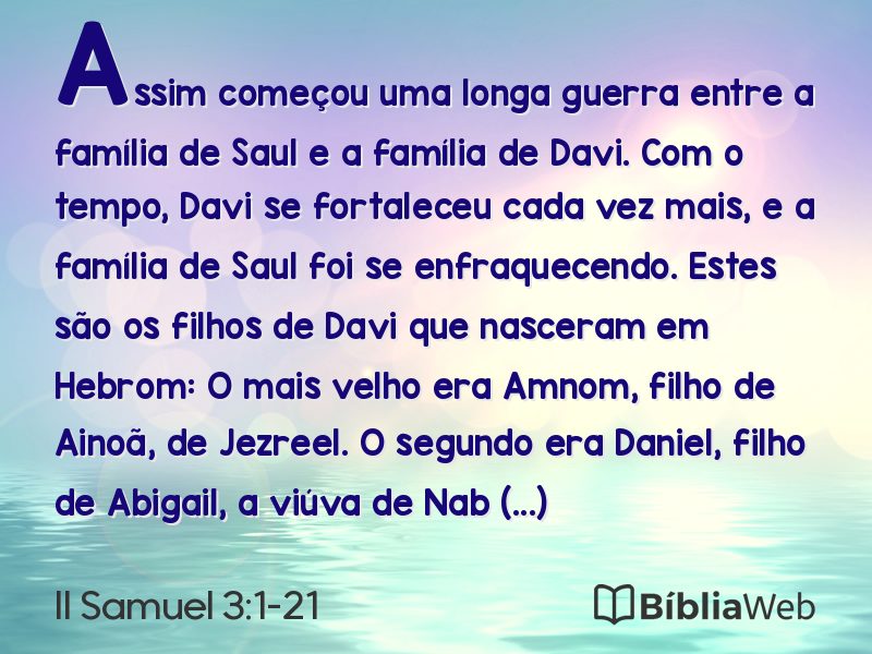 II Samuel 3:1-21 em imagem para compartilhar