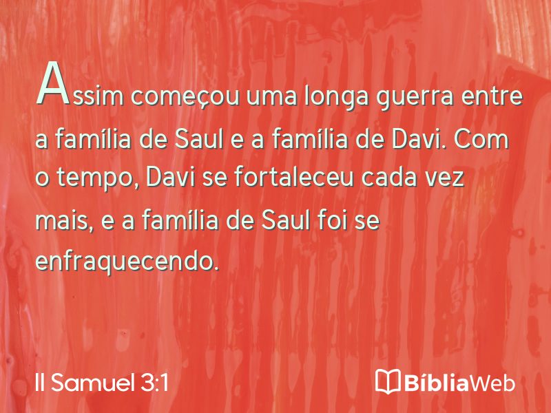 II Samuel 3:1 em imagem para compartilhar