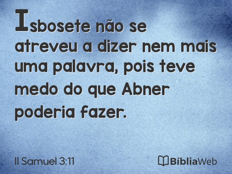II Samuel 3:11 em imagem para compartilhar