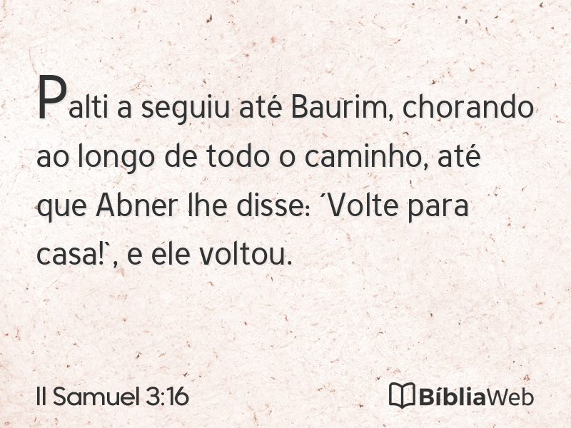 II Samuel 3:16 em imagem para compartilhar