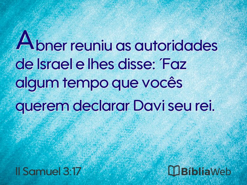 II Samuel 3:17 em imagem para compartilhar
