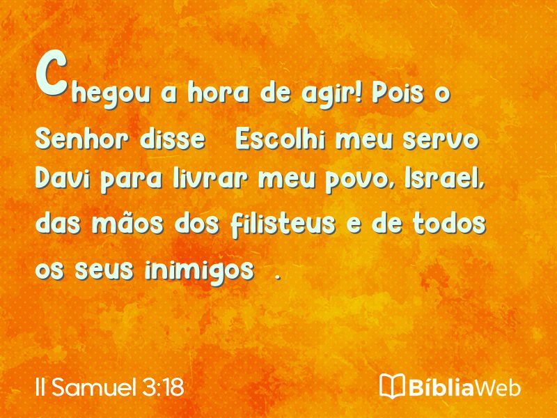 II Samuel 3:18 em imagem para compartilhar