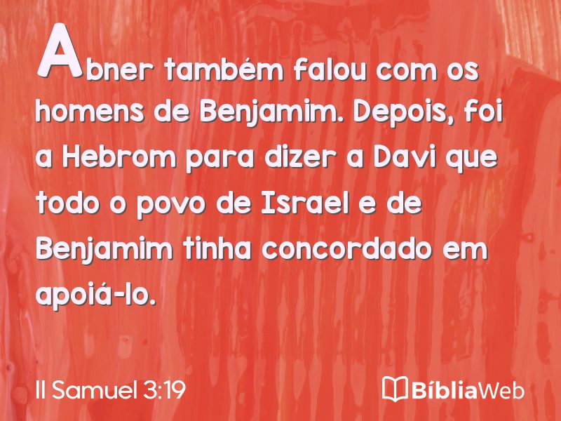 II Samuel 3:19 em imagem para compartilhar