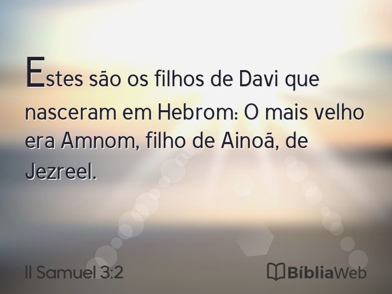 II Samuel 3:2 em imagem para compartilhar