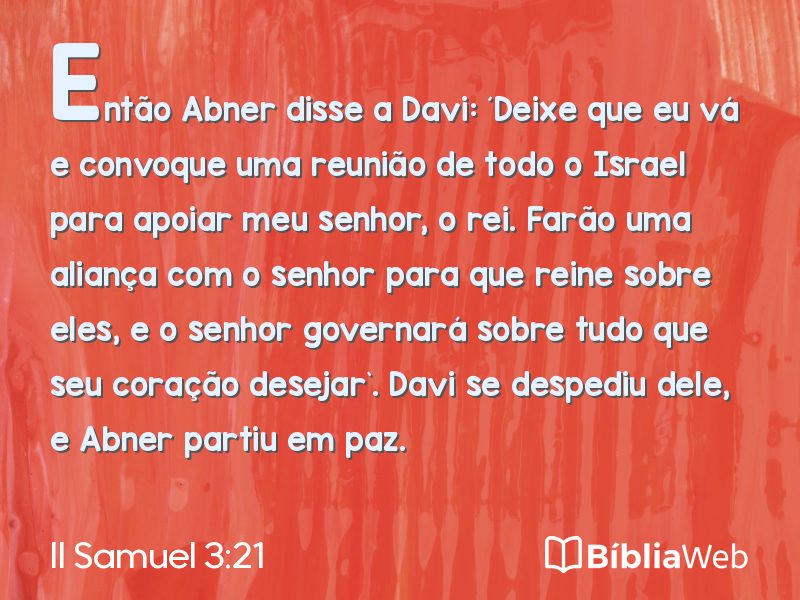 II Samuel 3:21 em imagem para compartilhar