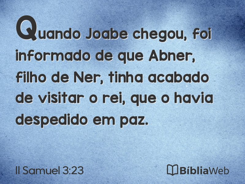 II Samuel 3:23 em imagem para compartilhar