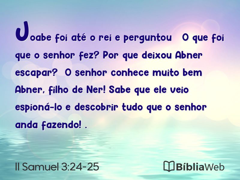 II Samuel 3:24-25 em imagem para compartilhar