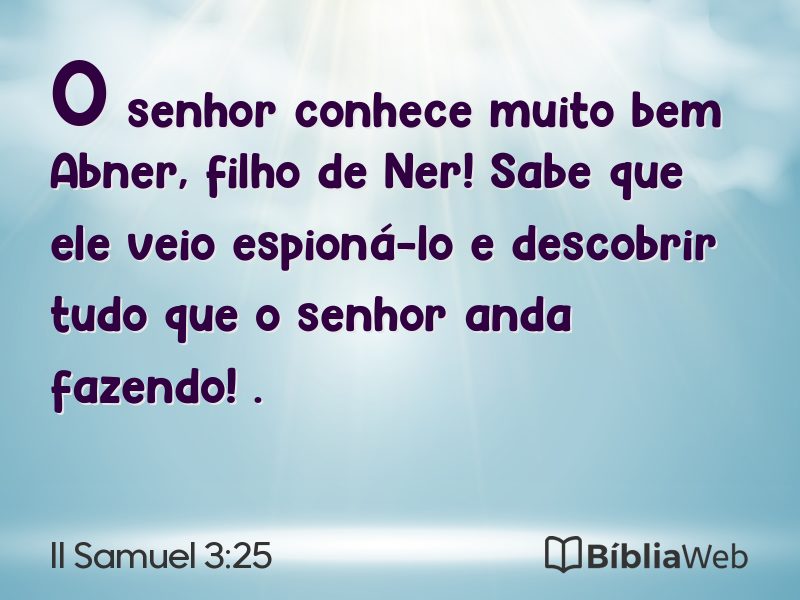 II Samuel 3:25 em imagem para compartilhar