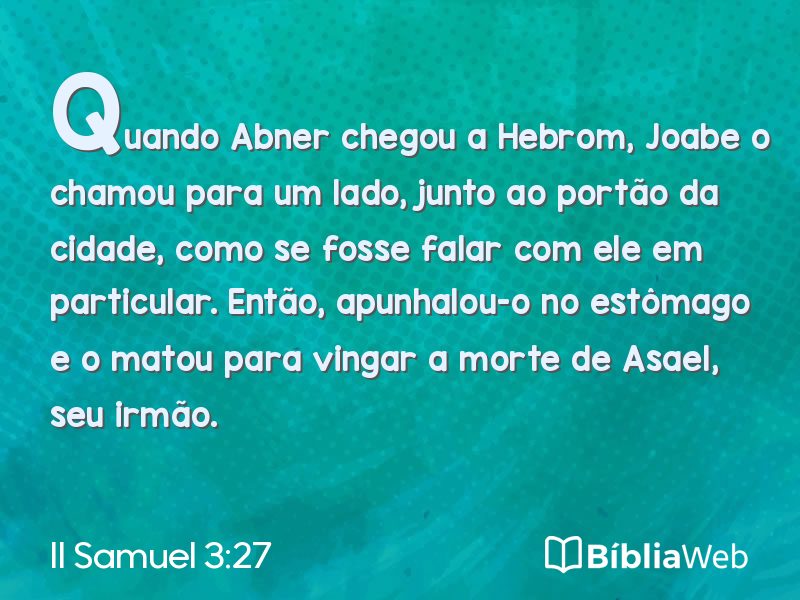 II Samuel 3:27 em imagem para compartilhar