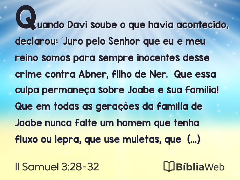 II Samuel 3:28-32 em imagem para compartilhar