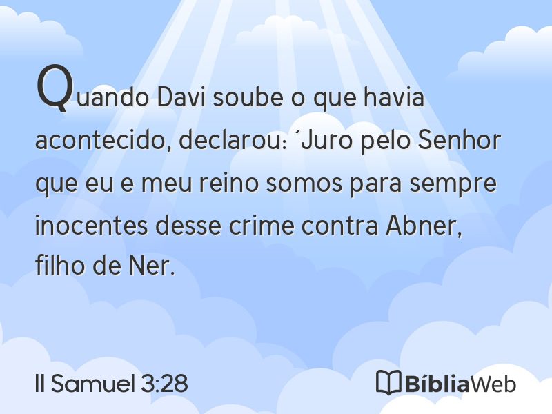 II Samuel 3:28 em imagem para compartilhar