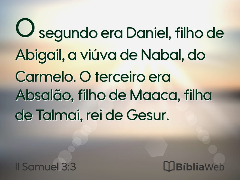 II Samuel 3:3 em imagem para compartilhar