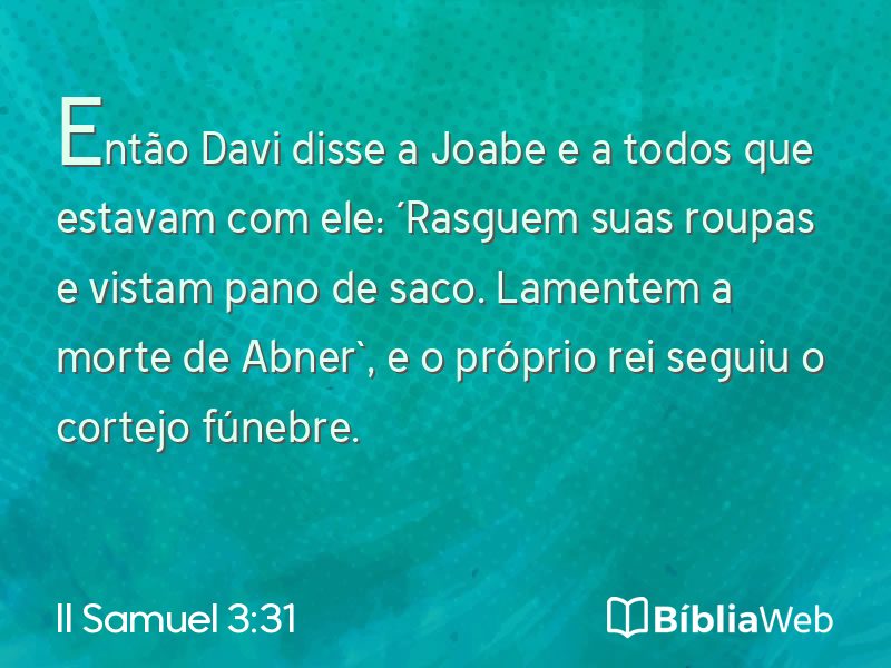 II Samuel 3:31 em imagem para compartilhar
