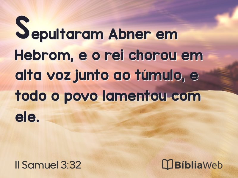 II Samuel 3:32 em imagem para compartilhar