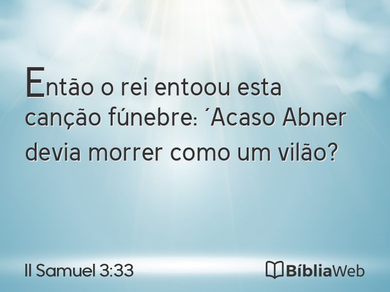 II Samuel 3:33 em imagem para compartilhar