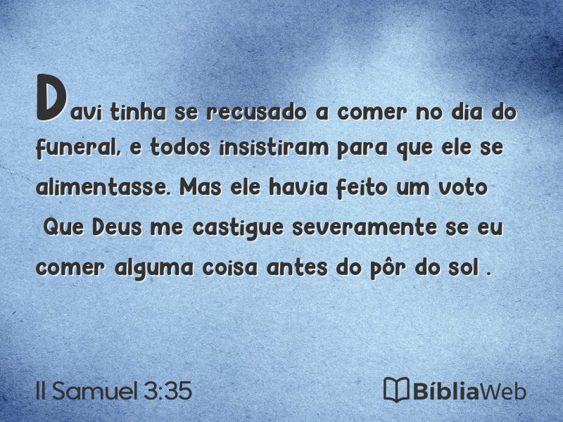 II Samuel 3:35 em imagem para compartilhar