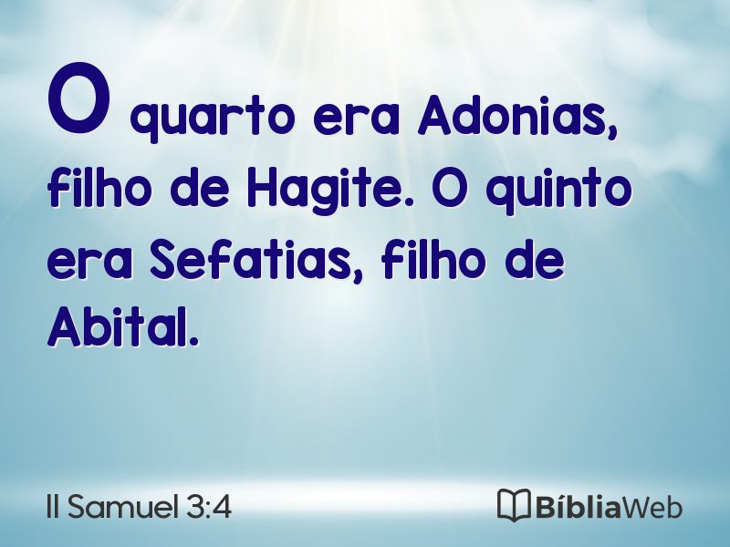 II Samuel 3:4 em imagem para compartilhar