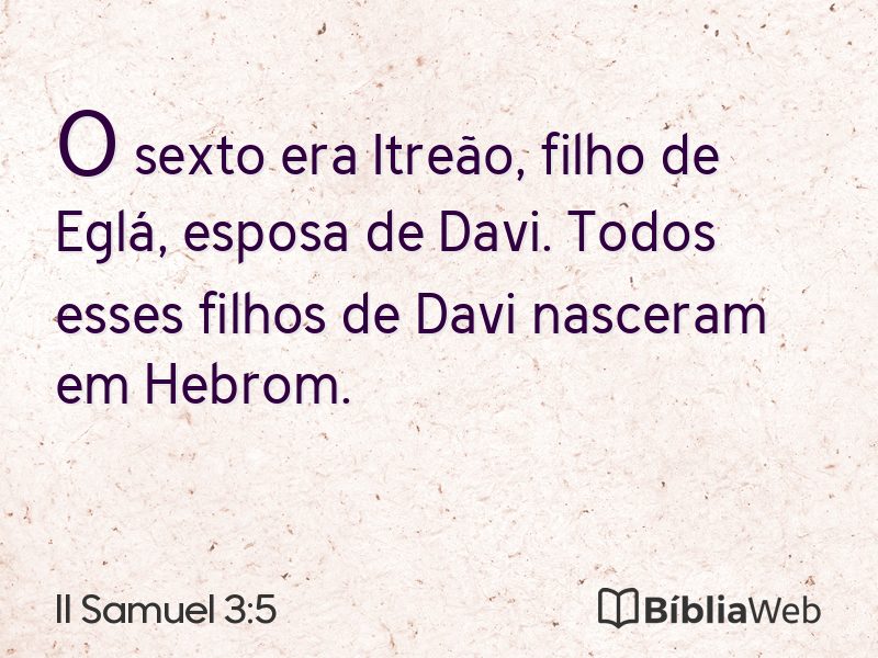 II Samuel 3:5 em imagem para compartilhar