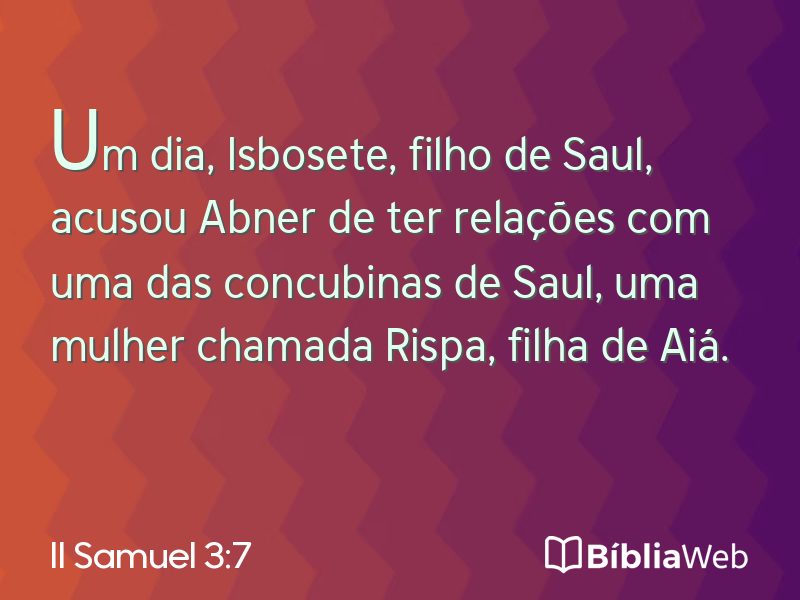 II Samuel 3:7 em imagem para compartilhar
