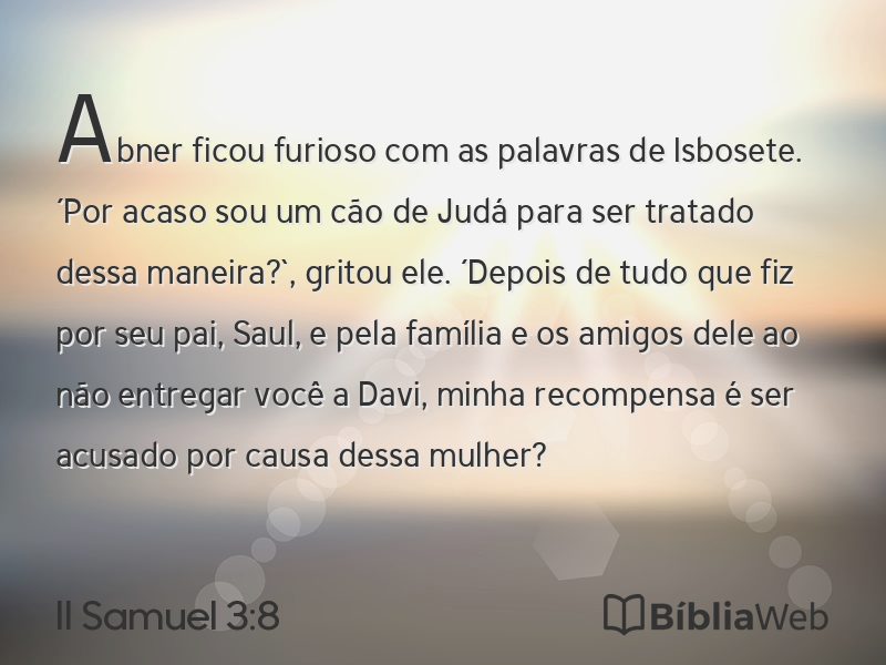 II Samuel 3:8 em imagem para compartilhar