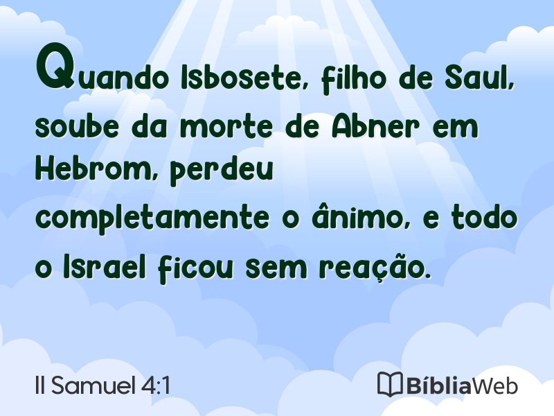 II Samuel 4:1 em imagem para compartilhar