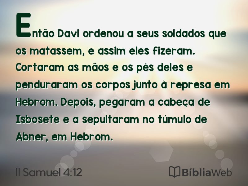 II Samuel 4:12 em imagem para compartilhar