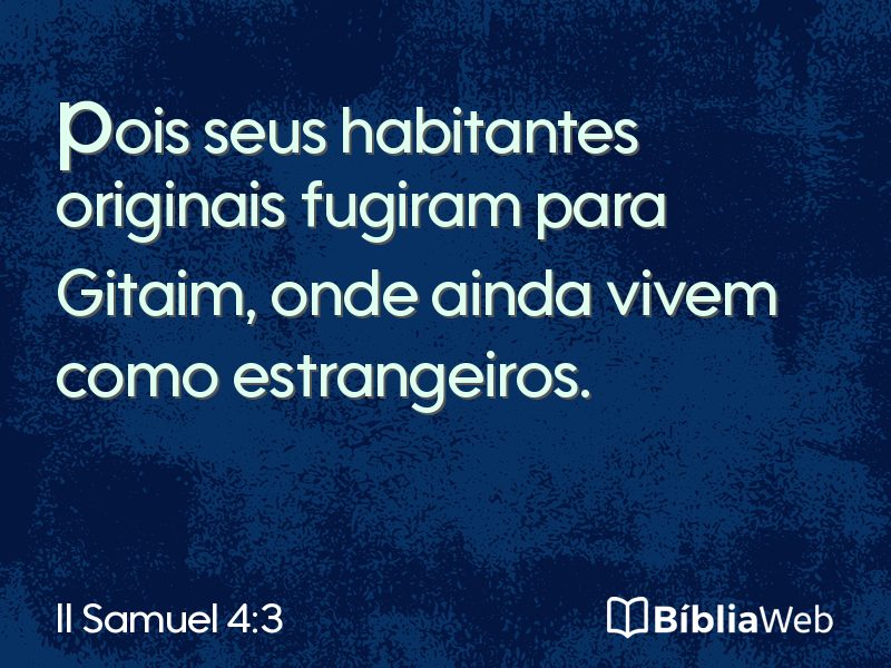 II Samuel 4:3 em imagem para compartilhar