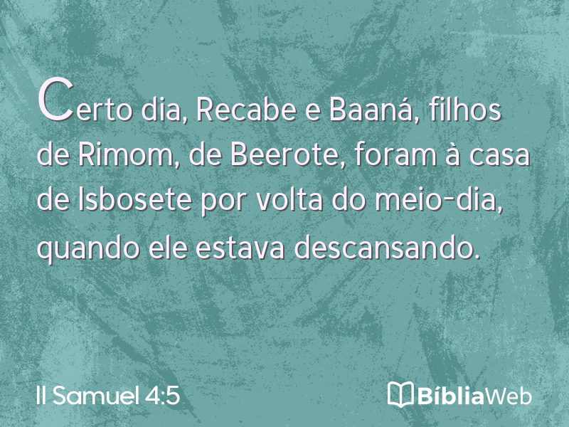 II Samuel 4:5 em imagem para compartilhar