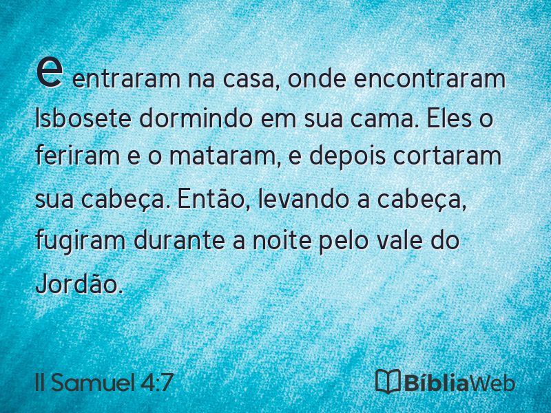 II Samuel 4:7 em imagem para compartilhar