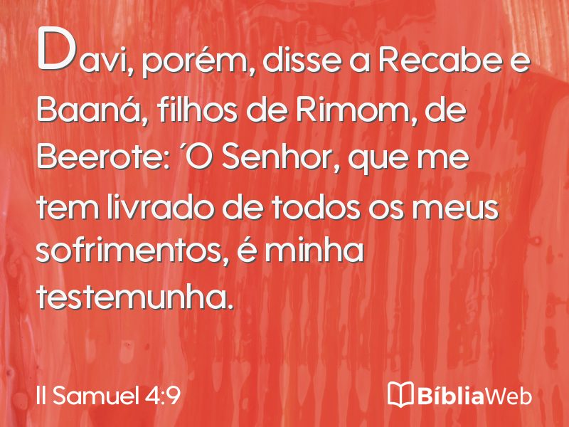 II Samuel 4:9 em imagem para compartilhar