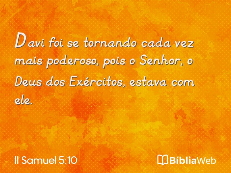 II Samuel 5:10 em imagem para compartilhar
