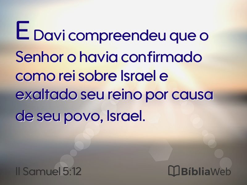 II Samuel 5:12 em imagem para compartilhar