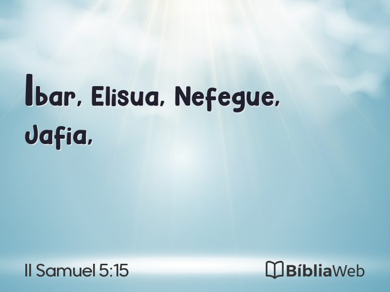 II Samuel 5:15 em imagem para compartilhar