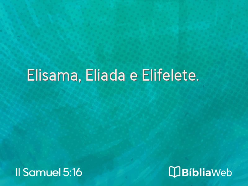 II Samuel 5:16 em imagem para compartilhar